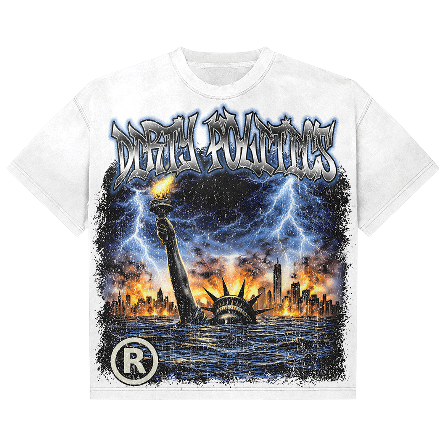 Dirty Politics "Underwater" White Tee