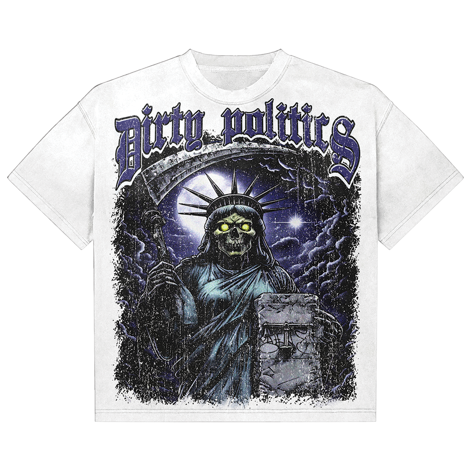 Dirty Politics "Death of Liberty" White Tee