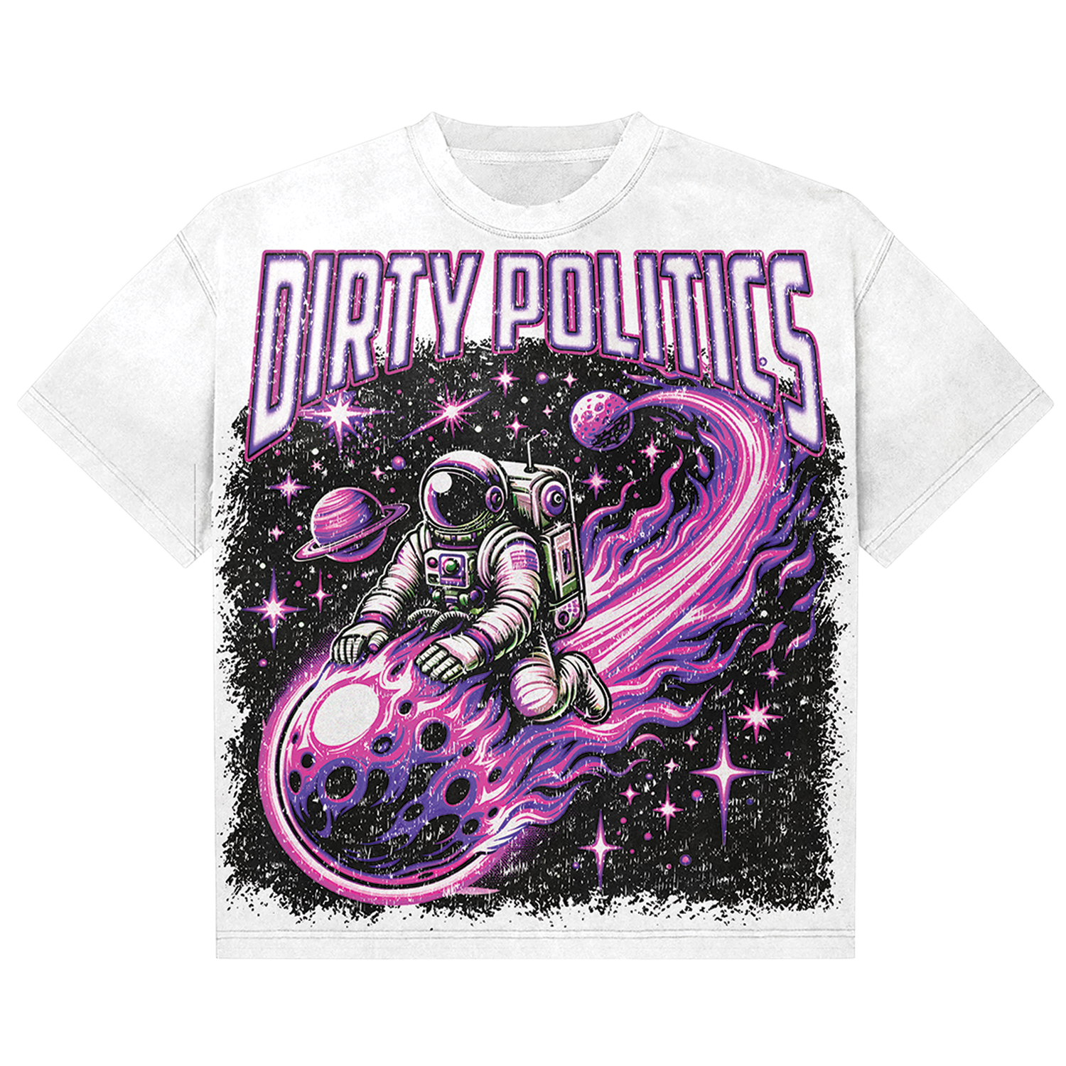 Dirty Politics "Meteor" White Tee
