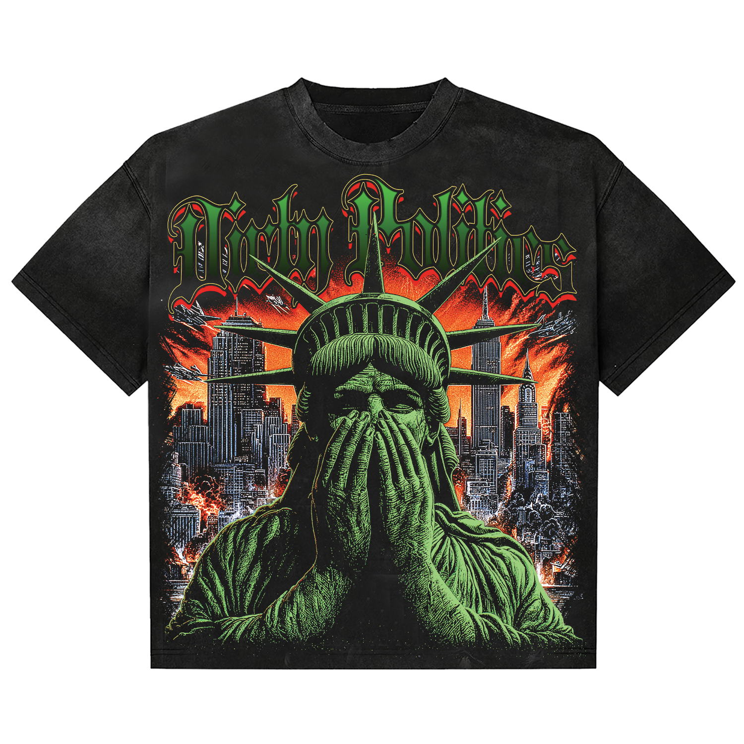Dirty Politics "State on Fire" Black Tee