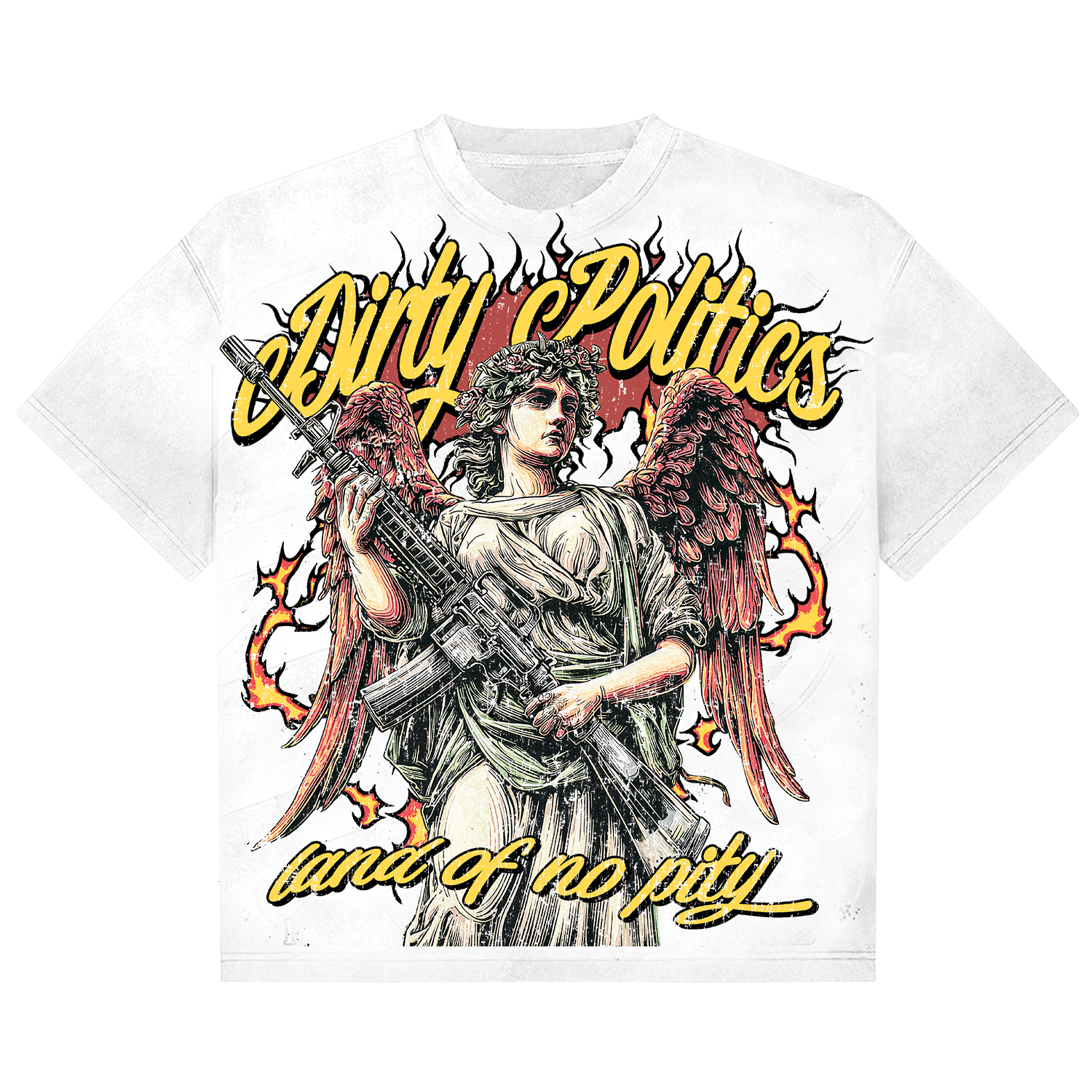 Dirty Politics "Angel" White Tee