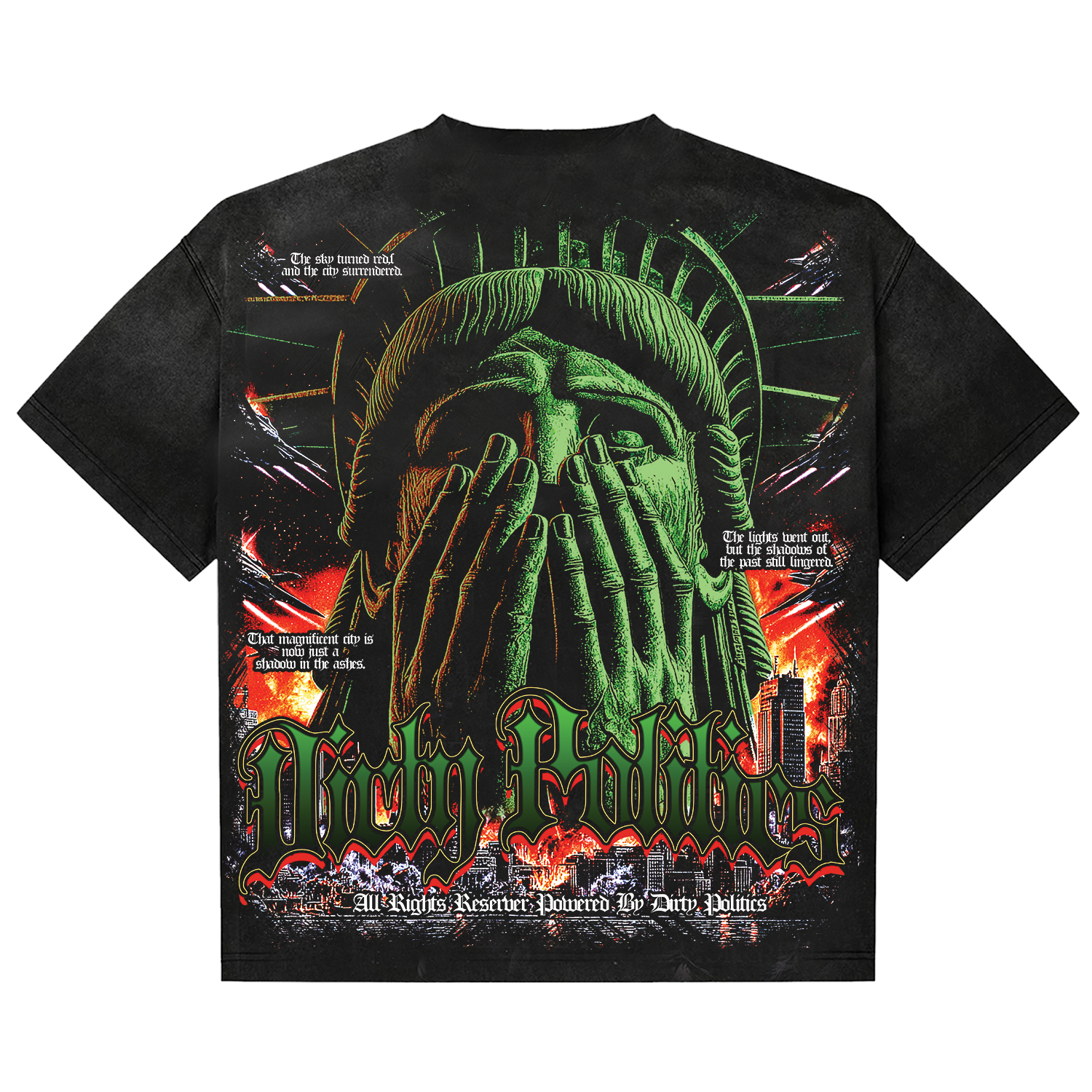 Dirty Politics "State on Fire" Black Tee