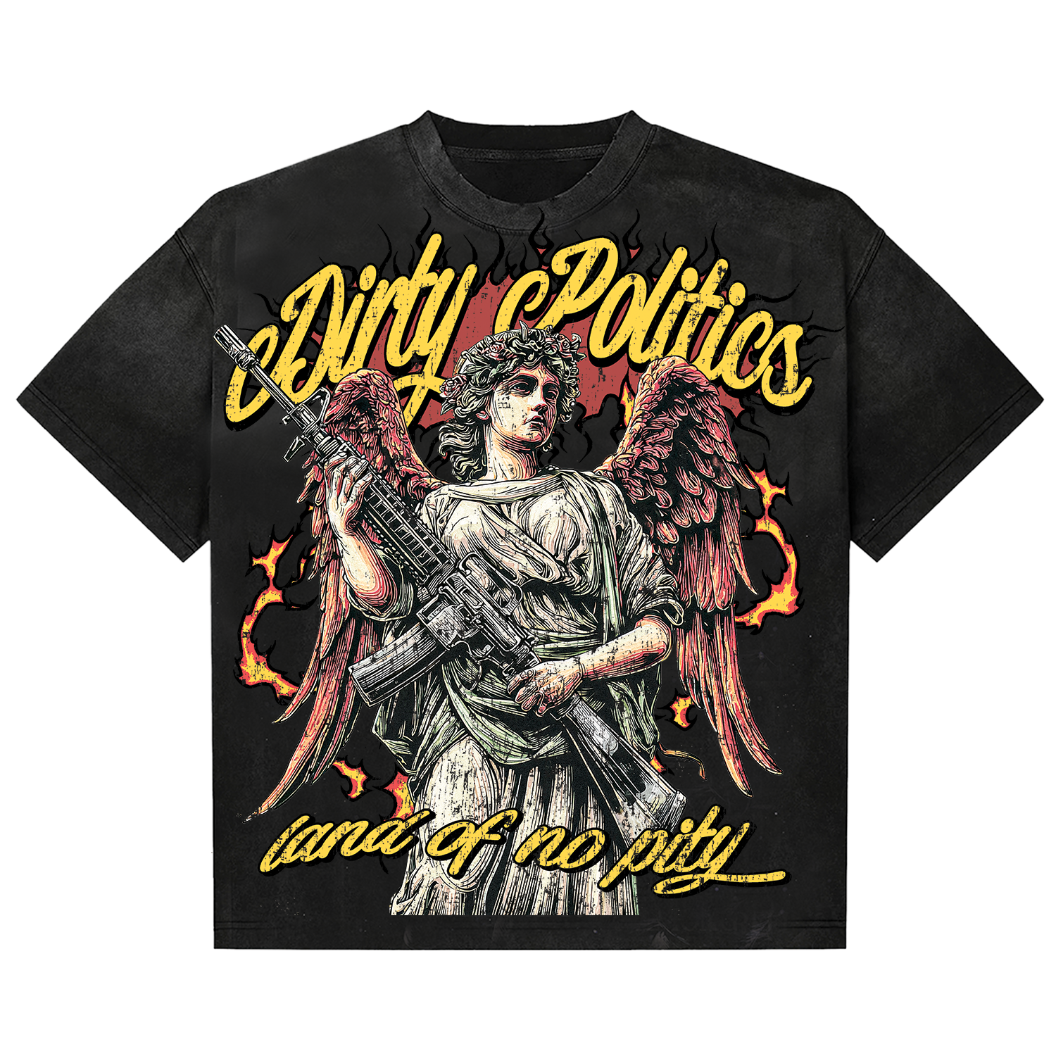 Dirty Politics "Angel" Black Tee