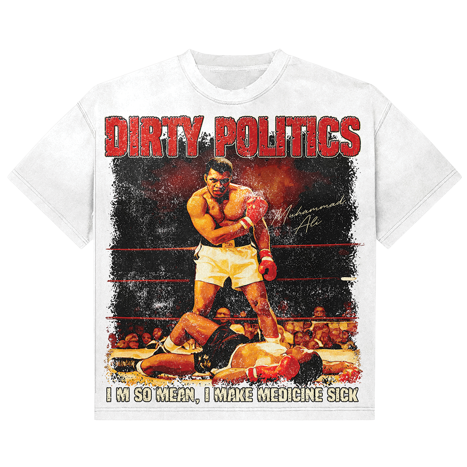 Dirty Politics "Knockout" White Tee