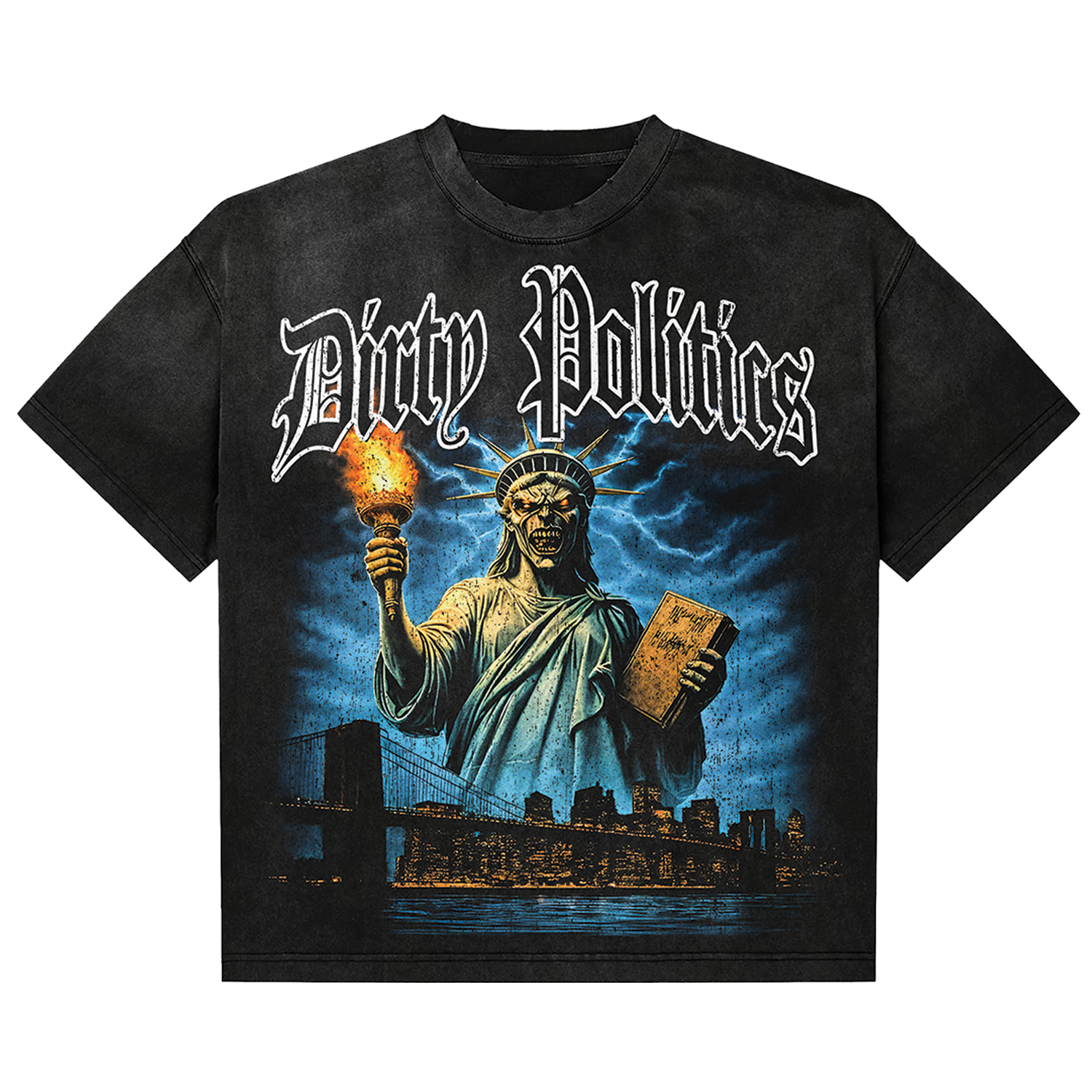 Dirty Politics "Evil Statue of Liberty" Black Tee