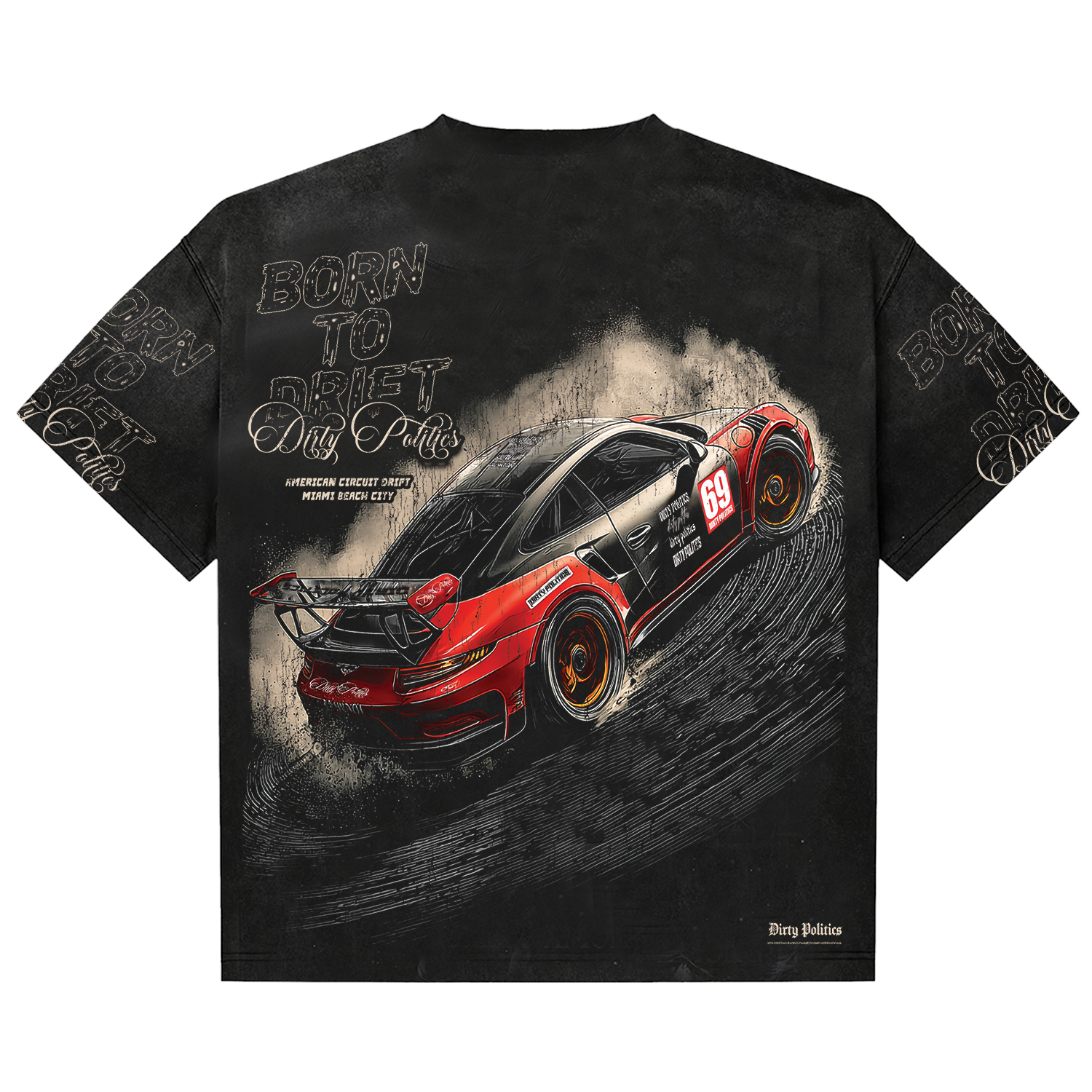 Dirty Politics "Racecar" Black Tee