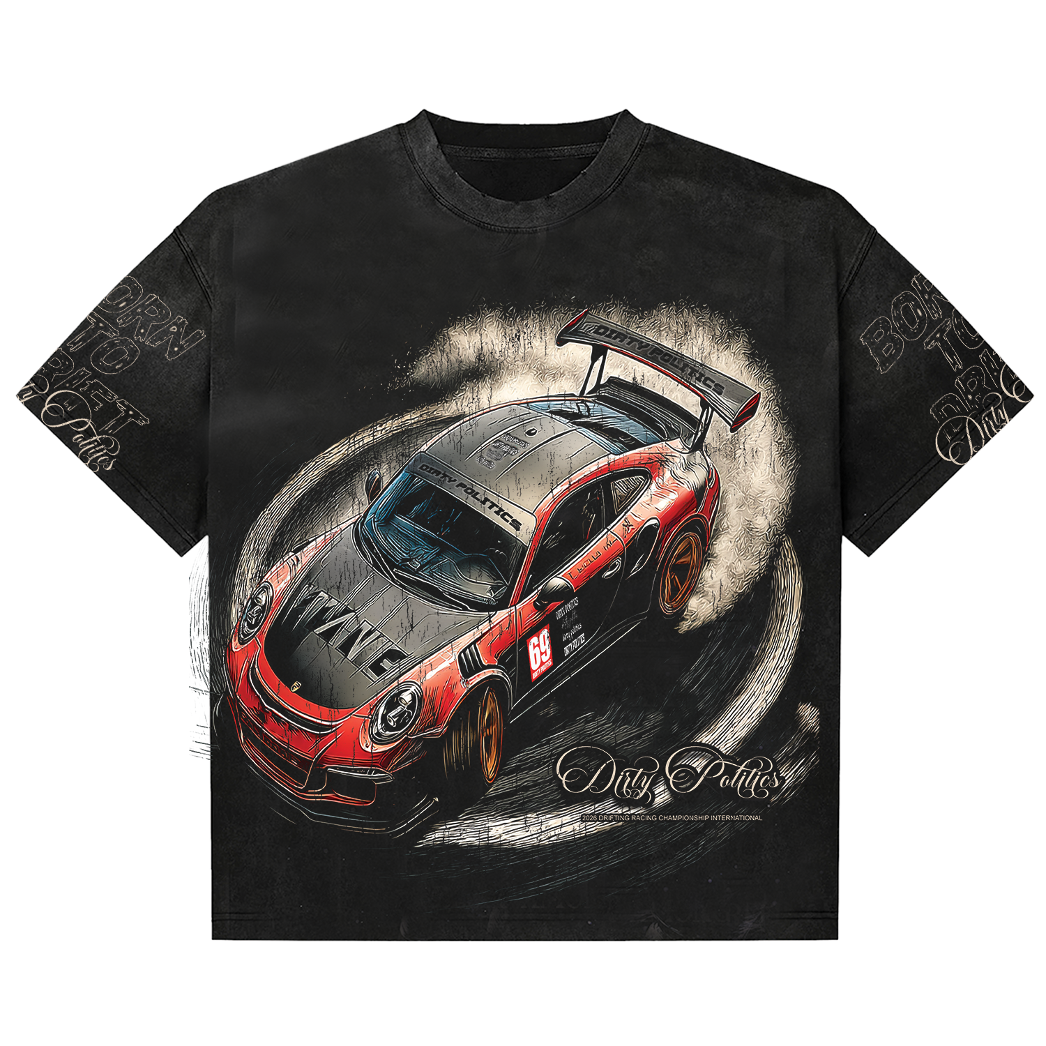 Dirty Politics "Racecar" Black Tee