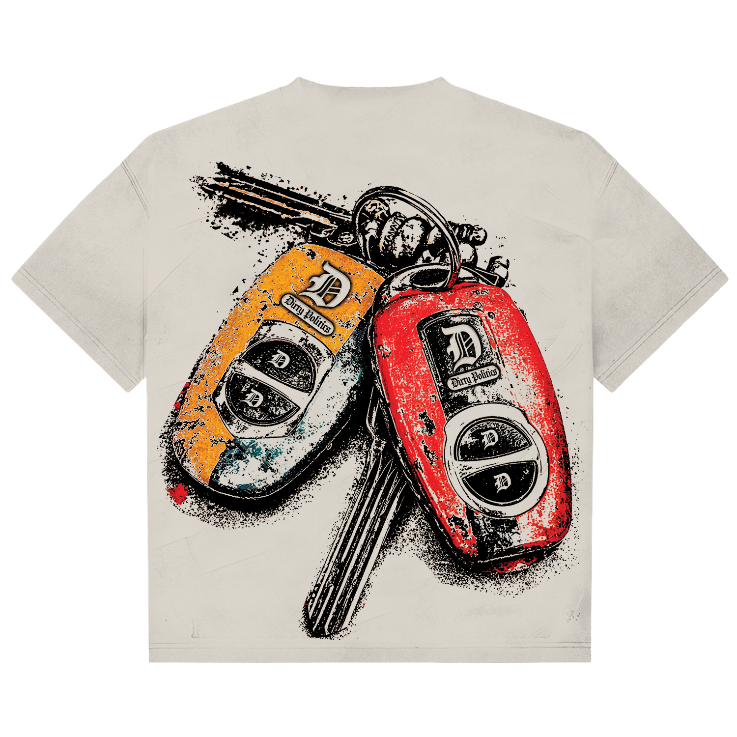 Dirty Politics "First Person Racing" Creme Tee